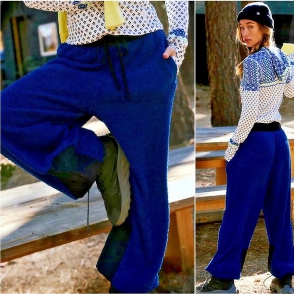 FP Movement by Free People Pants - NWT Free People FP Movement Women's Cuddle Up Pants in Prep School Blue